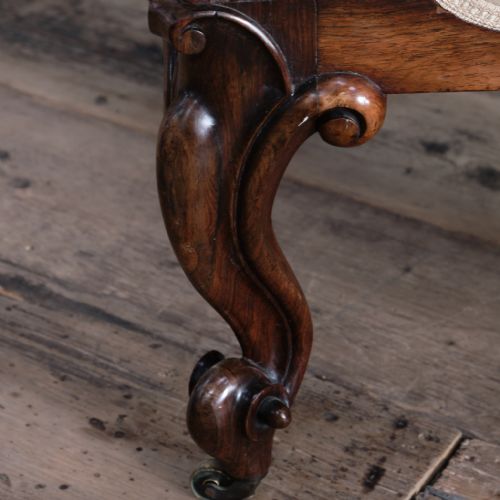 19TH CENTURY CARVED ROSEWOOD ARMCHAIR - ADDITIONAL PHOTO 7