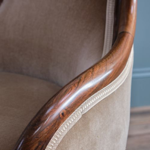 19TH CENTURY CARVED ROSEWOOD ARMCHAIR - ADDITIONAL PHOTO 8