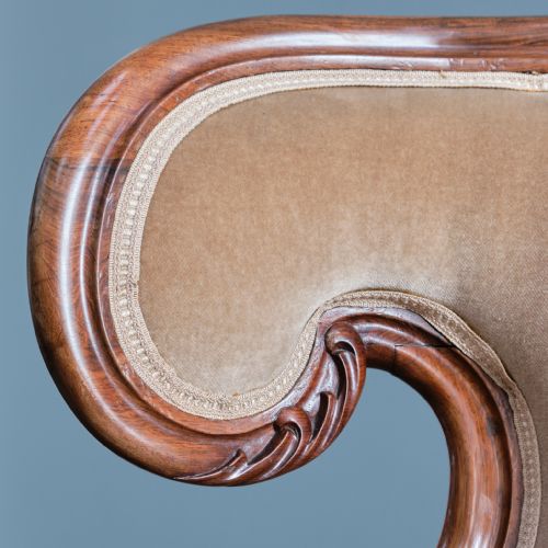 19TH CENTURY CARVED ROSEWOOD ARMCHAIR - ADDITIONAL PHOTO 9