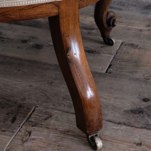 19TH CENTURY CARVED ROSEWOOD ARMCHAIR - ADDITIONAL PHOTO 13