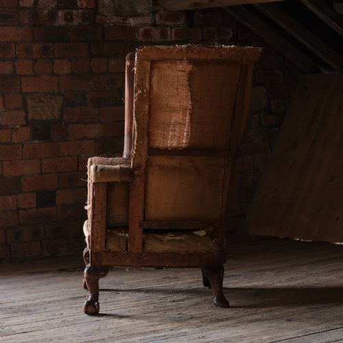 ANTIQUE EARLY 20TH CENTURY BARREL BACK ARMCHAIR - ADDITIONAL PHOTO 5