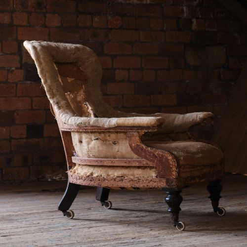 19TH CENTURY HOLLAND SONS 'STYLE' ARMCHAIR - ADDITIONAL PHOTO 2