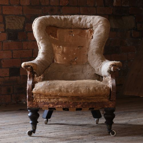 19TH CENTURY HOLLAND SONS 'STYLE' ARMCHAIR - ADDITIONAL PHOTO 4