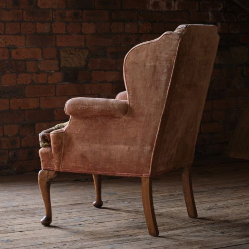 ANTIQUE EARLY 20TH CENTURY WINGBACK ARMCHAIR - ADDITIONAL PHOTO 4