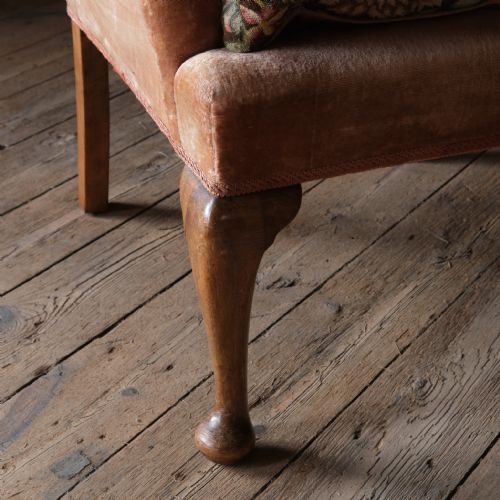 ANTIQUE EARLY 20TH CENTURY WINGBACK ARMCHAIR - ADDITIONAL PHOTO 10