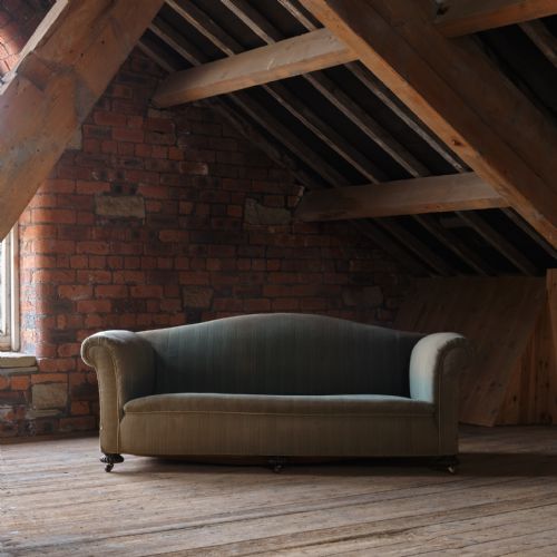 Early 20th Century Country House Camel Back Country House Sofa