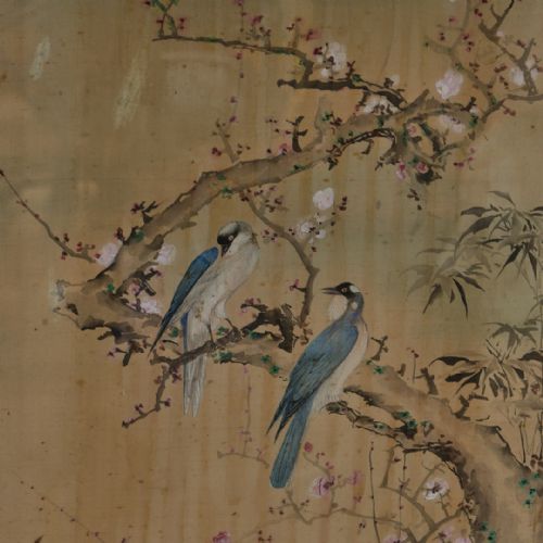 19TH CENTURY AESTHETIC MOVEMENT FIRE SCREEN WITH PAINTED SCENES - ADDITIONAL PHOTO 2