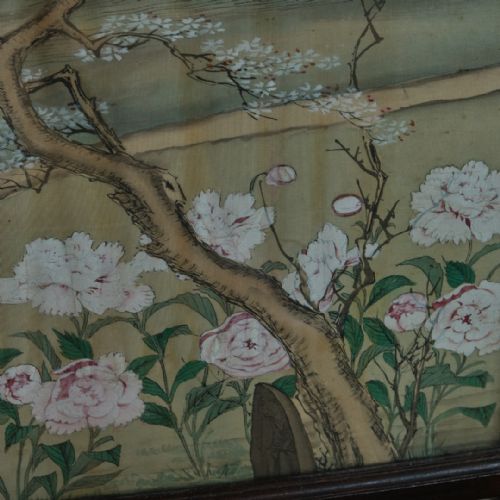 19TH CENTURY AESTHETIC MOVEMENT FIRE SCREEN WITH PAINTED SCENES - ADDITIONAL PHOTO 4