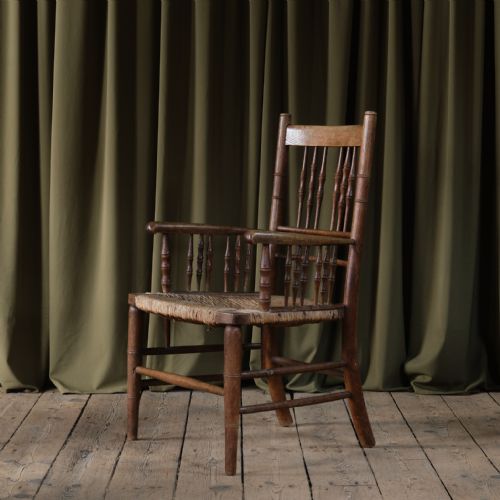 19TH CENTURY SUSSEX CHAIR ATTRIBUTED TO WILLIAM MORRIS - ADDITIONAL PHOTO 1