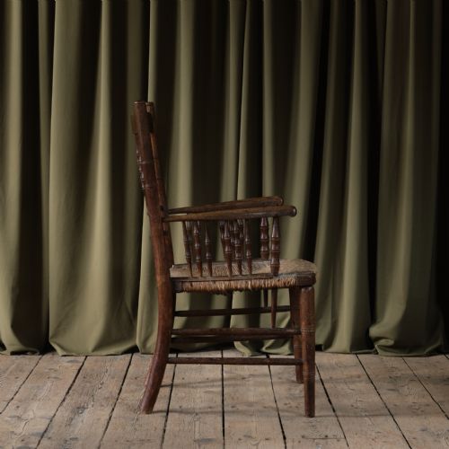 19TH CENTURY SUSSEX CHAIR ATTRIBUTED TO WILLIAM MORRIS - ADDITIONAL PHOTO 6