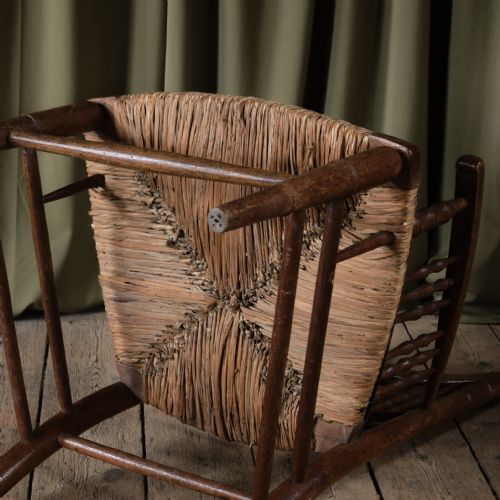 19TH CENTURY SUSSEX CHAIR ATTRIBUTED TO WILLIAM MORRIS - ADDITIONAL PHOTO 13