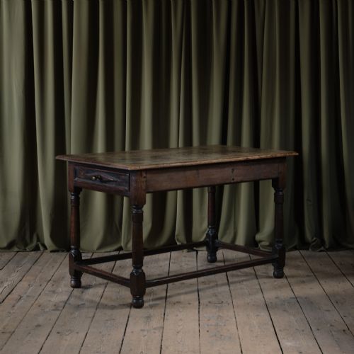 ANTIQUE VERNACULAR OAK SIDE TABLE - ADDITIONAL PHOTO 1