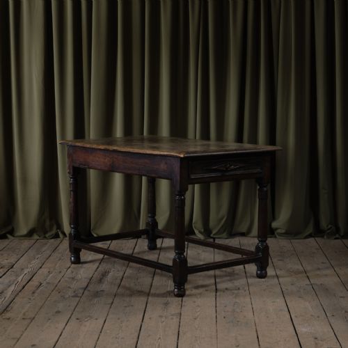 ANTIQUE VERNACULAR OAK SIDE TABLE - ADDITIONAL PHOTO 6