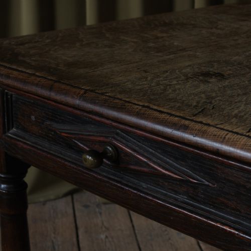 ANTIQUE VERNACULAR OAK SIDE TABLE - ADDITIONAL PHOTO 9