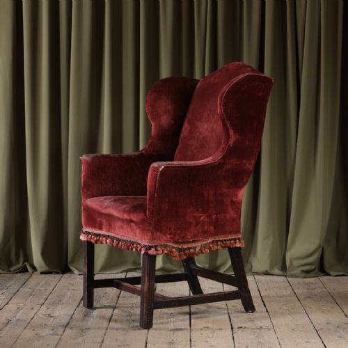 ANTIQUE GEORGIAN WINGBACK ARMCHAIR - ADDITIONAL PHOTO 1