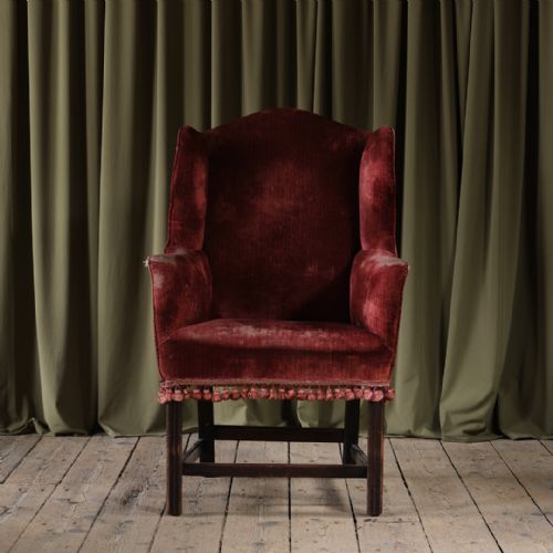 ANTIQUE GEORGIAN WINGBACK ARMCHAIR - ADDITIONAL PHOTO 2