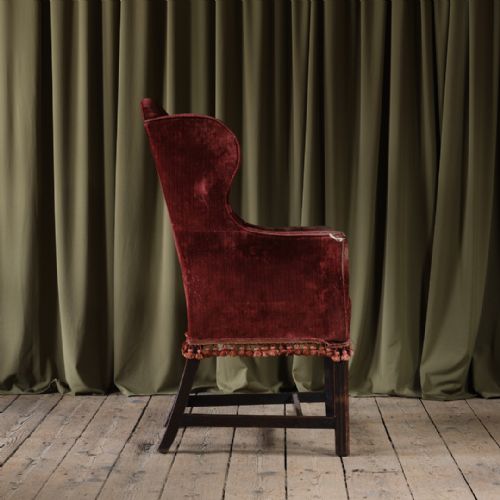 ANTIQUE GEORGIAN WINGBACK ARMCHAIR - ADDITIONAL PHOTO 3