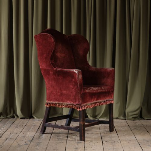 ANTIQUE GEORGIAN WINGBACK ARMCHAIR - ADDITIONAL PHOTO 4