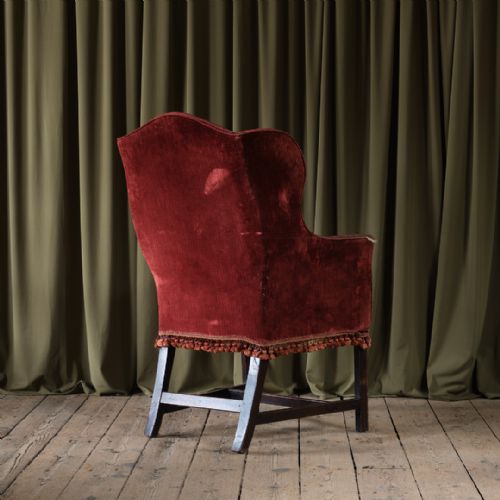 ANTIQUE GEORGIAN WINGBACK ARMCHAIR - ADDITIONAL PHOTO 5