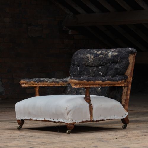 mid 19th century open armchair 'attr' howard sons - CATEGORY: ANTIQUE CHAIRS - DATED VICTORIAN