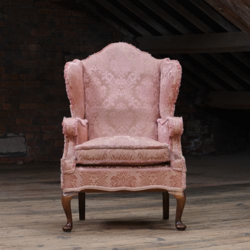 ANTIQUE EARLY 20TH CENTURY WINGBACK ARMCHAIR - ADDITIONAL PHOTO 1