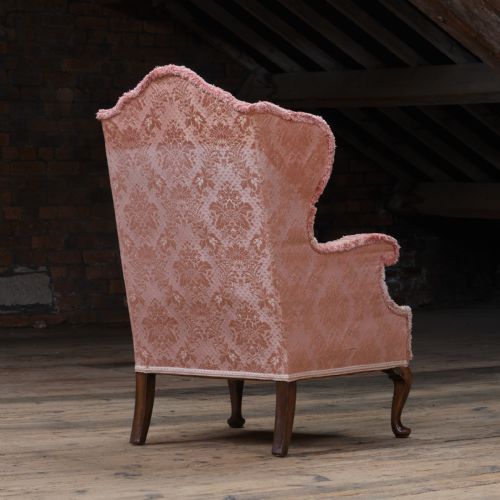 ANTIQUE EARLY 20TH CENTURY WINGBACK ARMCHAIR - ADDITIONAL PHOTO 4