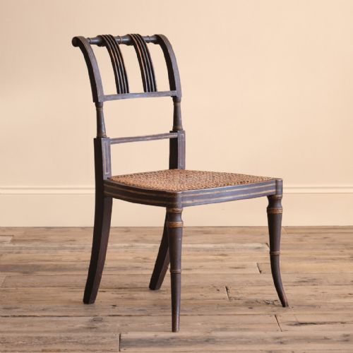 regency side chair in original paint - CATEGORY: ANTIQUE CHAIRS - DATED REGENCY