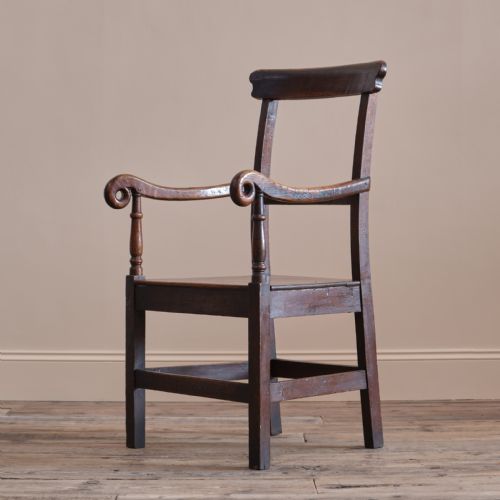 georgian elm welsh armchair - CATEGORY: ANTIQUE CHAIRS - DATED GEORGIAN