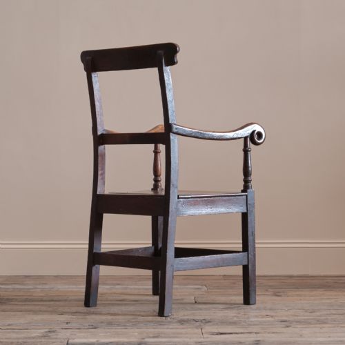 GEORGIAN ELM WELSH ARMCHAIR - ADDITIONAL PHOTO 3