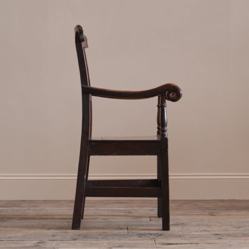 GEORGIAN ELM WELSH ARMCHAIR - ADDITIONAL PHOTO 4