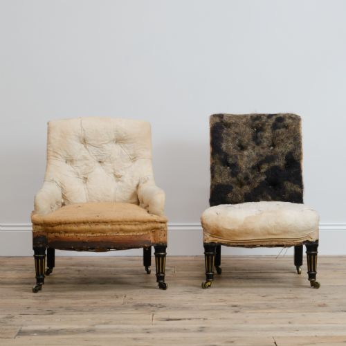 pair of slipper chairs attributed to gillows - CATEGORY: ANTIQUE CHAIRS - DATED 1870