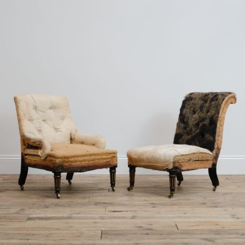 PAIR OF SLIPPER CHAIRS ATTRIBUTED TO GILLOWS - ADDITIONAL PHOTO 1