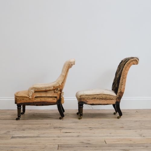 PAIR OF SLIPPER CHAIRS ATTRIBUTED TO GILLOWS - ADDITIONAL PHOTO 2
