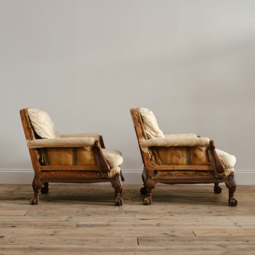 PAIR OF DEEP SEATED COUNTRY HOUSE ARMCHAIRS - ADDITIONAL PHOTO 2