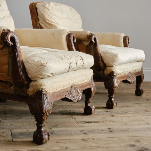 PAIR OF DEEP SEATED COUNTRY HOUSE ARMCHAIRS - ADDITIONAL PHOTO 7
