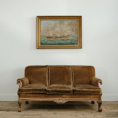 OIL ON CANVAS SHIP PAINTING - ADDITIONAL PHOTO 6