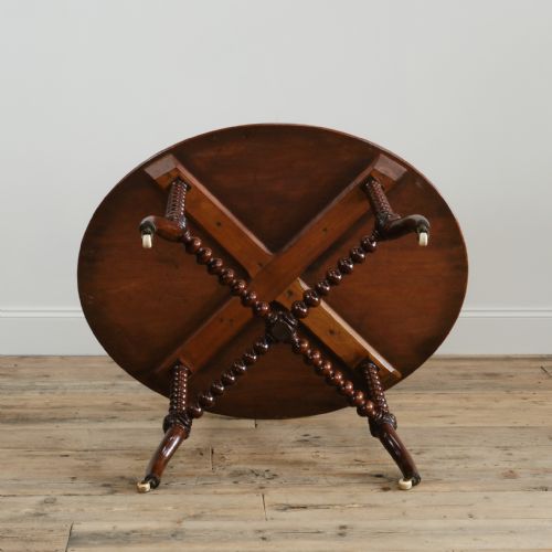 19TH CENTURY OVAL BOBBIN CENTRE TABLE - ADDITIONAL PHOTO 3