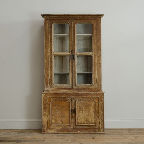 19TH CENTURY GLAZED CABINET IN PAINT - ADDITIONAL PHOTO 1