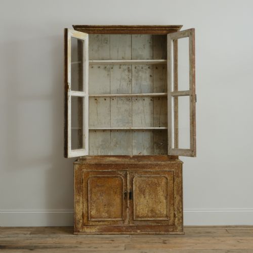 19TH CENTURY GLAZED CABINET IN PAINT - ADDITIONAL PHOTO 3