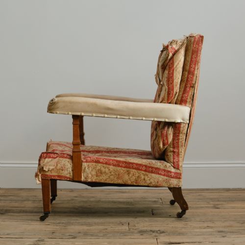 HOWARD AND SONS OPEN ARMCHAIR - ADDITIONAL PHOTO 4