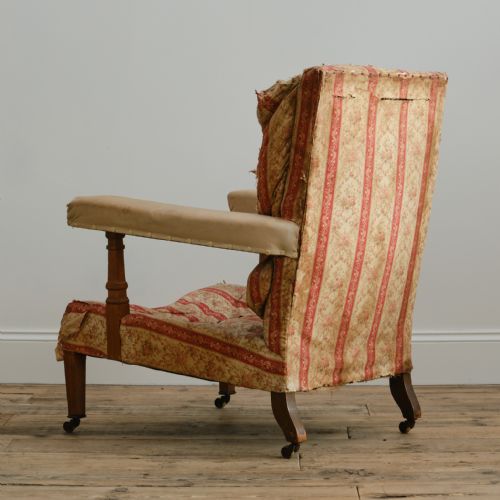 HOWARD AND SONS OPEN ARMCHAIR - ADDITIONAL PHOTO 5