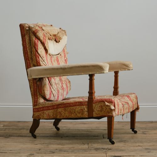 HOWARD AND SONS OPEN ARMCHAIR - ADDITIONAL PHOTO 6