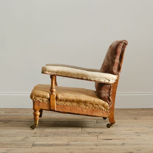 19TH CENTURY HOWARD SONS OPEN ARMCHAIR - ADDITIONAL PHOTO 3