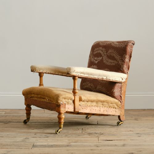 19TH CENTURY HOWARD SONS OPEN ARMCHAIR - ADDITIONAL PHOTO 4