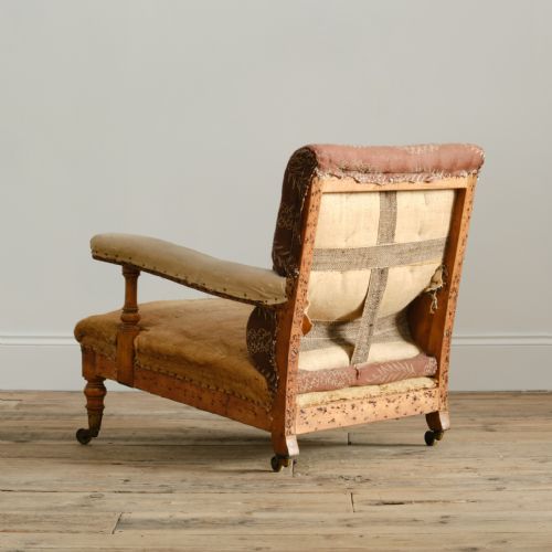 19TH CENTURY HOWARD SONS OPEN ARMCHAIR - ADDITIONAL PHOTO 5
