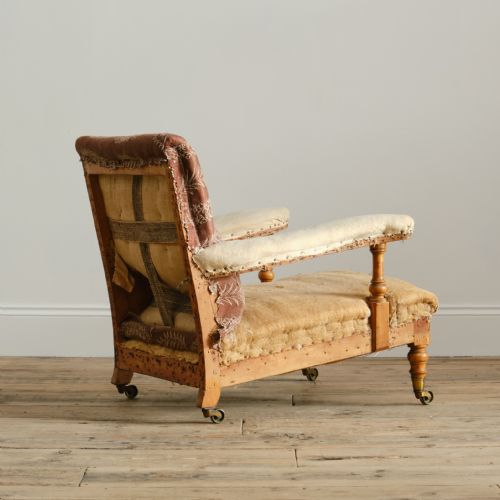19TH CENTURY HOWARD SONS OPEN ARMCHAIR - ADDITIONAL PHOTO 6