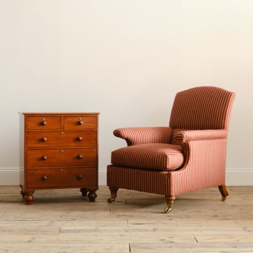 SMALL 19TH CENTURY MAHOGANY CHEST OF DRAWERS - ADDITIONAL PHOTO 7