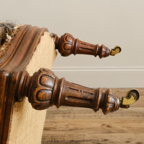 PAIR OF 19TH CENTURY WALNUT ARMCHAIRS - ADDITIONAL PHOTO 6