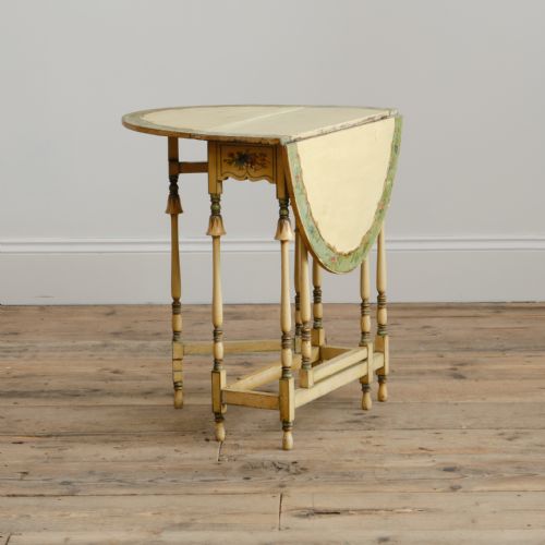 HAND PAINTED SUTHERLAND GATELEG TABLE - ADDITIONAL PHOTO 1