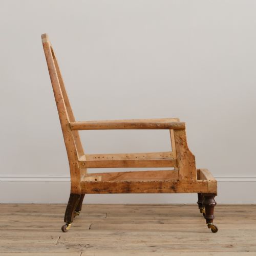 ANTIQUE 19TH CENTURY ARMCHAIR FRAME - ADDITIONAL PHOTO 3